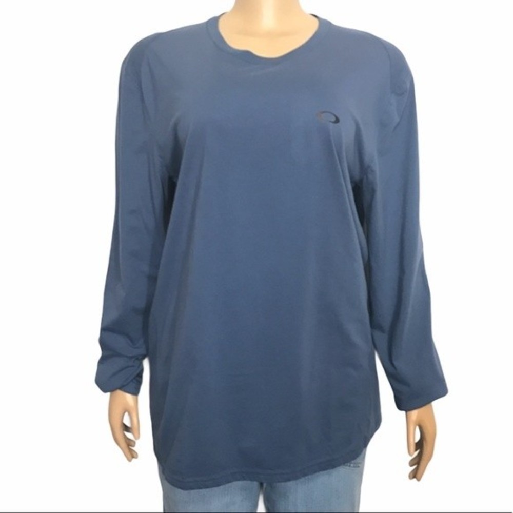 Oakley Link Shirt Long Sleeve Blue Moisture-wicking fabric size L